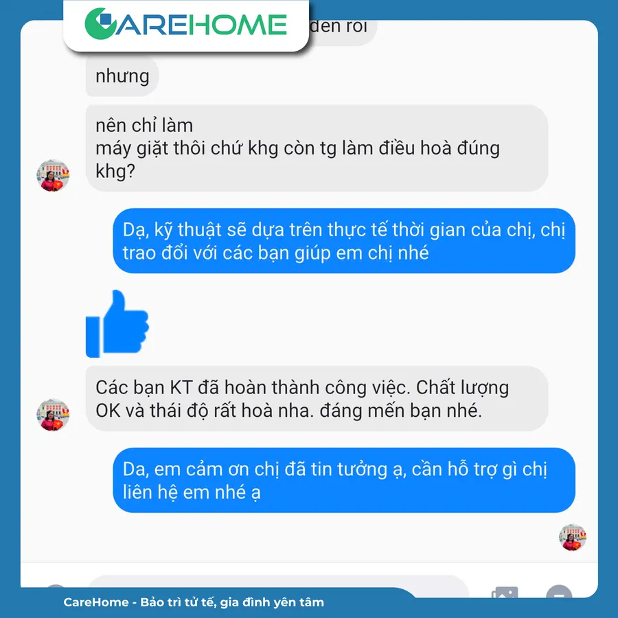 Phản hồi thật của khách hàng CareHome số 4