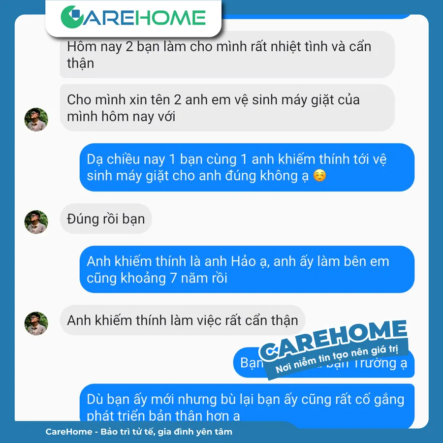 Phản hồi thật của khách hàng CareHome số 6