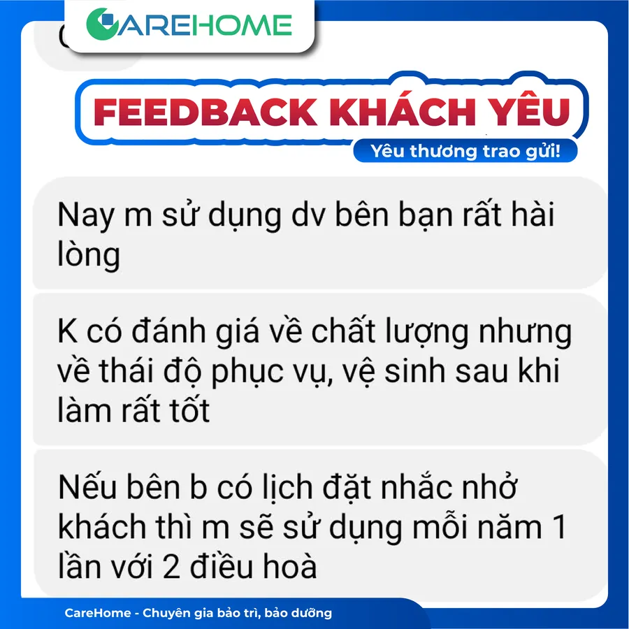 Phản hồi thật của khách hàng CareHome số 9