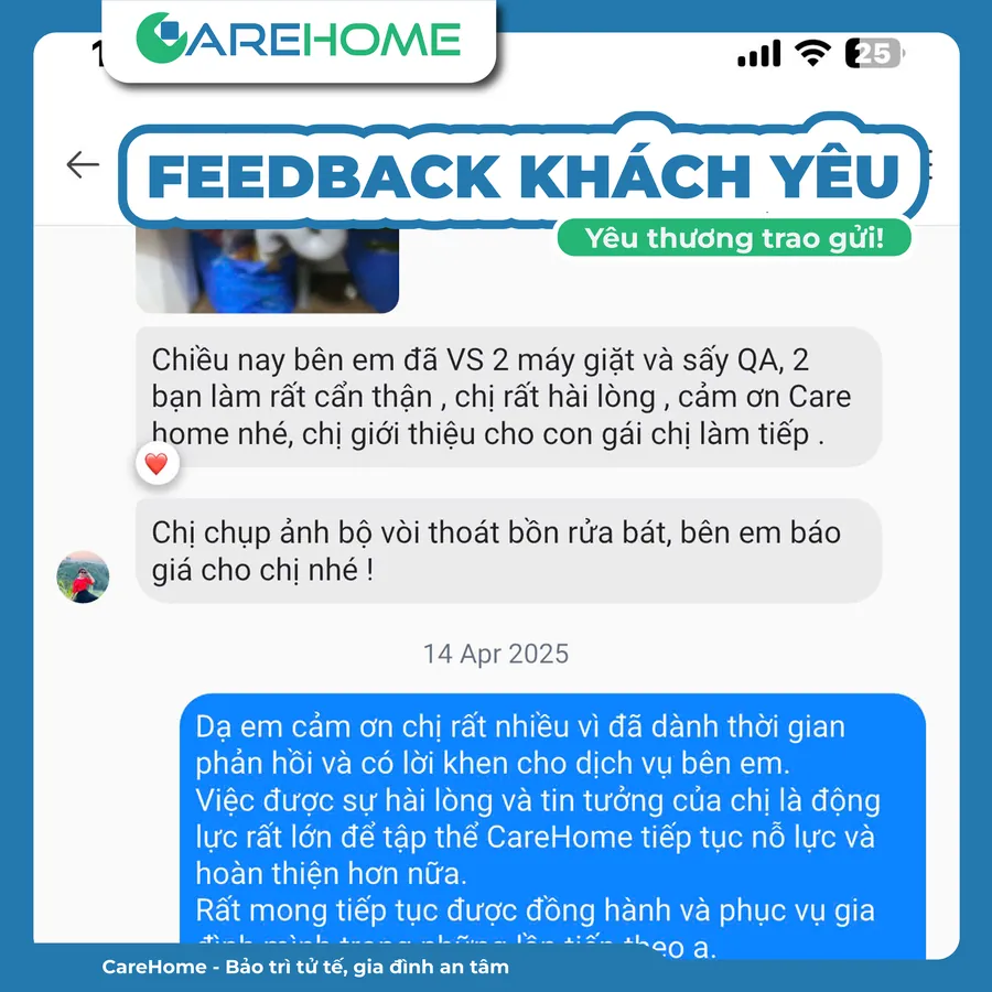Phản hồi thật của khách hàng CareHome số 11