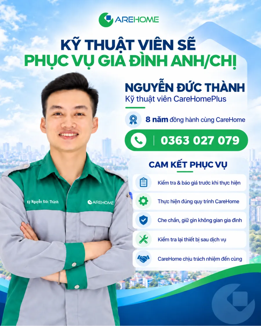 Kỹ thuật viên CareHomePlus Nguyễn Đức Thành – 8 năm đồng hành cùng CareHome