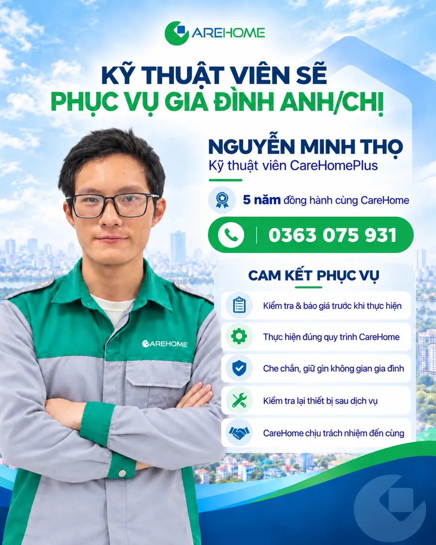 Kỹ thuật viên CareHomePlus Nguyễn Minh Thọ – 5 năm đồng hành cùng CareHome